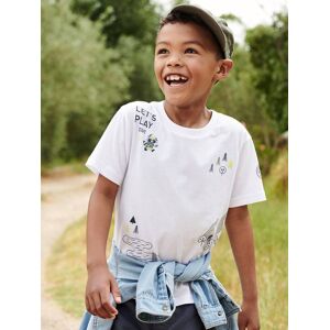 VERTBAUDET Divertida camiseta interactiva «geocaching» para niño blanco