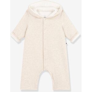 Mono largo guateado de algodón con capucha para bebé - PETIT BATEAU beige