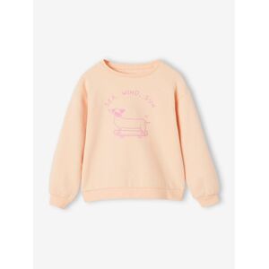 VERTBAUDET Sudadera Basics con motivo aplicado para niña albaricoque