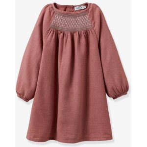 Vestido con smocks para niña - Cyrillus rosa