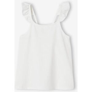 VERTBAUDET Camiseta de tirantes con volante Basics para niña crudo