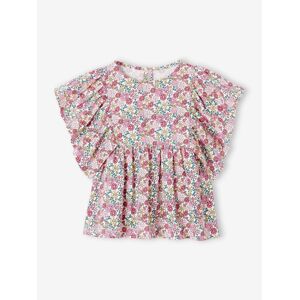 VERTBAUDET Camiseta blusa con flores, para niña multicolor