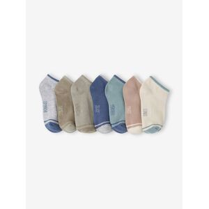 VERTBAUDET Pack de 7 pares de calcetines cortos para niño azul grisáceo