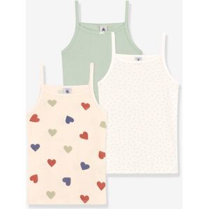 Pack de 3 camisetas de tirantes PETIT BATEAU verde almendra