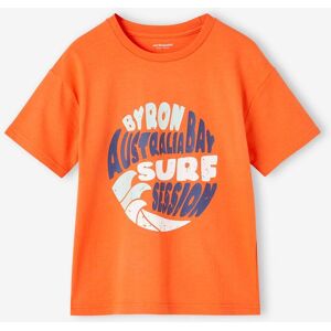 VERTBAUDET Camiseta estampado vacaciones para niño mandarina