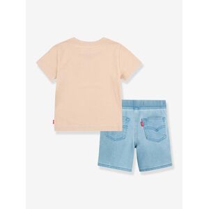 LEVIS KID'S Conjunto camiseta + short LVB Solid Full Zip Hoodie Levi's® para bebé beige