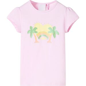 vidaXL Camiseta infantil rosa claro 128