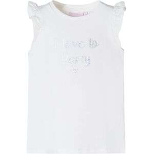 vidaXL Camiseta infantil con mangas de volantes blanco 140