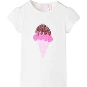 vidaXL Camiseta infantil color crudo 92