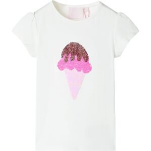 vidaXL Camiseta infantil color crudo 128