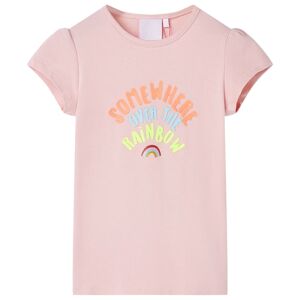 vidaXL Camiseta infantil rosa claro 140