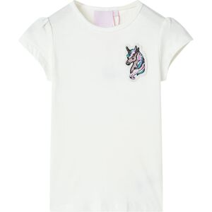 vidaXL Camiseta infantil color crudo 128