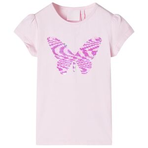 vidaXL Camiseta infantil de manga casquillo rosa suave 92