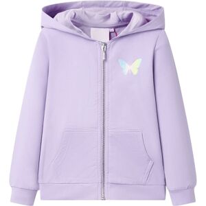 vidaXL Sudadera infantil con capucha lila 104