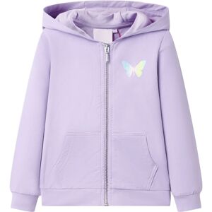 vidaXL Sudadera infantil con capucha lila 128