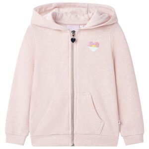 vidaXL Sudadera infantil con capucha y cremallera rosa claro mezcla 104