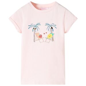 vidaXL Camiseta infantil rosa suave 128
