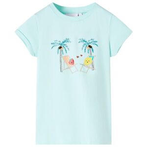 vidaXL Camiseta infantil aguamarina claro 104