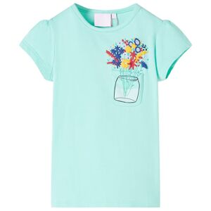 vidaXL Camiseta infantil verde menta claro 92