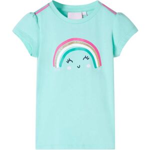 vidaXL Camiseta infantil verde menta claro 116