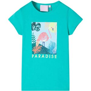 vidaXL Camiseta infantil verde menta 128