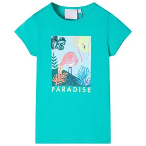 vidaXL Camiseta infantil verde menta 140