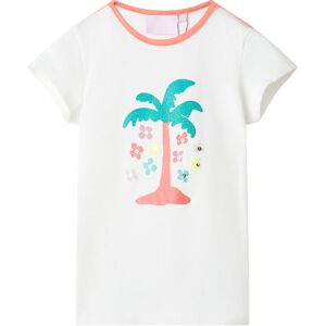 vidaXL Camiseta infantil color crudo 128