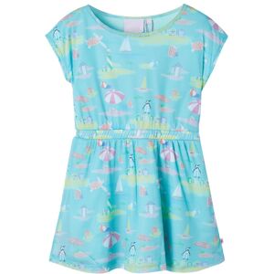 vidaXL Vestido infantil color aguamarina claro 116