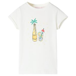 vidaXL Camiseta infantil color crudo 140