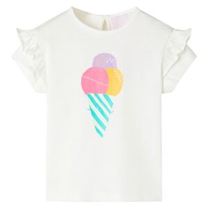 vidaXL Camiseta infantil color crudo 128