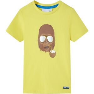 vidaXL Camiseta de manga corta infantil amarillo 104