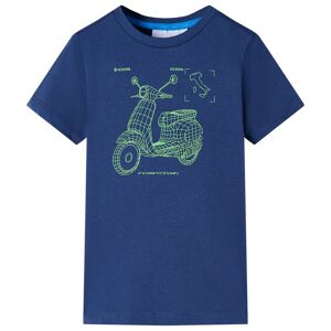 vidaXL Camiseta infantil azul oscuro 92