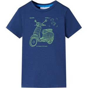 vidaXL Camiseta infantil azul oscuro 140