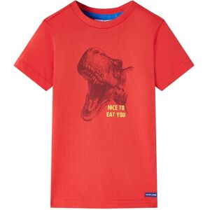 vidaXL Camiseta infantil rojo 140