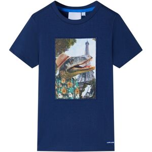 vidaXL Camiseta infantil azul oscuro 140