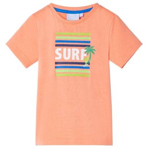 vidaXL Camiseta infantil naranja neón 92
