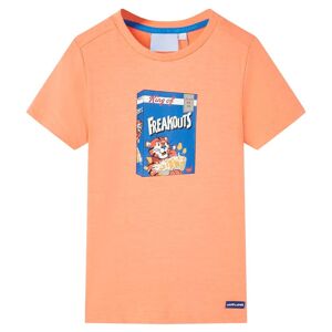 vidaXL Camiseta de manga corta infantil naranja neón 128