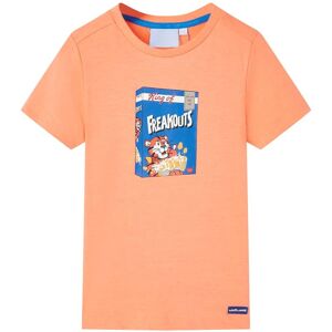 vidaXL Camiseta de manga corta infantil naranja neón 140