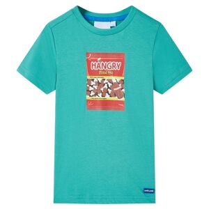 vidaXL Camiseta infantil de manga corta color verde menta oscuro 92