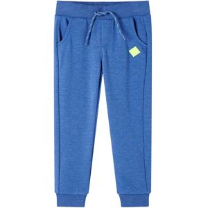 vidaXL Pantalones de chándal infantiles azul mélange 140