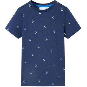 vidaXL Camiseta infantil azul oscuro 140