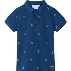 vidaXL Polo infantil azul oscuro 128