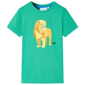 vidaXL Camiseta infantil verde neón 140