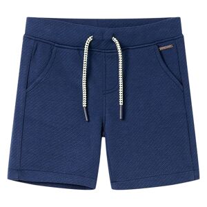 vidaXL Pantalones cortos infantiles con cordón azul oscuro 92