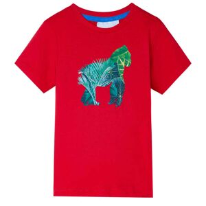 vidaXL Camiseta infantil color rojo 128