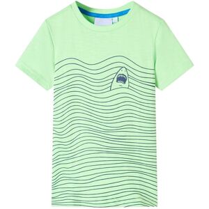 vidaXL Camiseta infantil verde neón 104