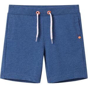 vidaXL Pantalones cortos infantiles con cordón azul oscuro mélange 116