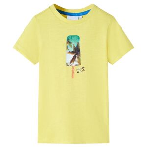 vidaXL Camiseta infantil amarillo 128