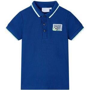 vidaXL Polo infantil azul oscuro 128