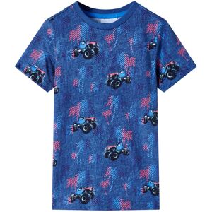 vidaXL Camiseta infantil azul oscuro mélange 92